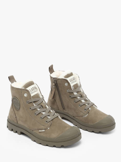 Enkellaarsjes Uit Leder Palladium Groen women 95982281 ander zicht 2